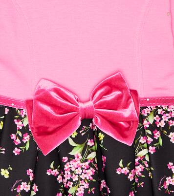 Floral ruffle-trimmed dress | Monnalisa