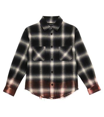 Degradé checked cotton shirt | Amiri Kids