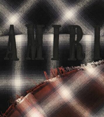 Degradé checked cotton shirt | Amiri Kids