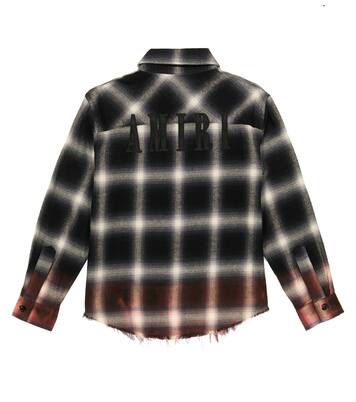 Degradé checked cotton shirt | Amiri Kids