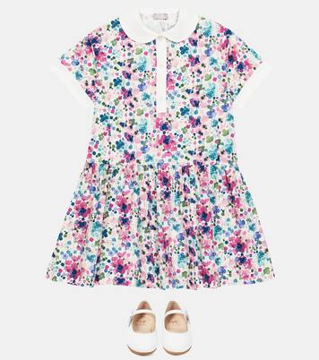 Floral-printed cotton dress | Il Gufo