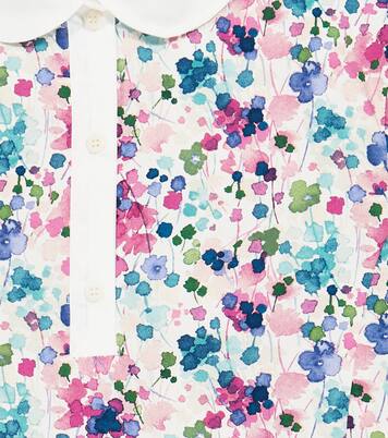 Floral-printed cotton dress | Il Gufo