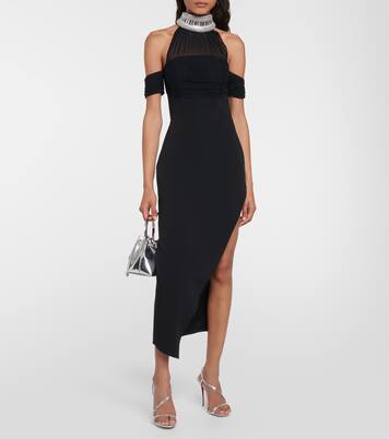 Embellished halterneck midi dress | David Koma