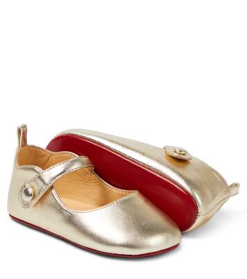 Baby Ballerinas Love Chick aus Metallic-Leder | Christian Louboutin Kids