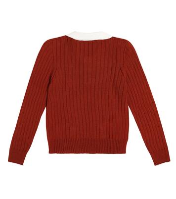 Ribbed-knit wool-blend polo top | Paade Mode
