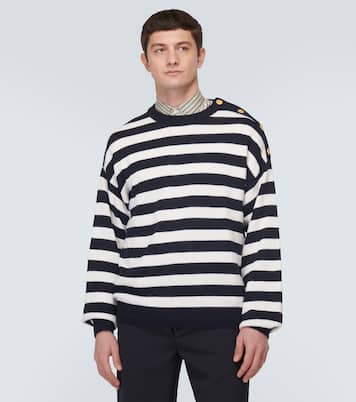 Pullover in cotone e lana a righe | Valentino