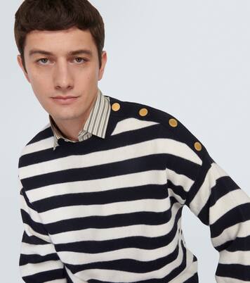 Pullover in cotone e lana a righe | Valentino