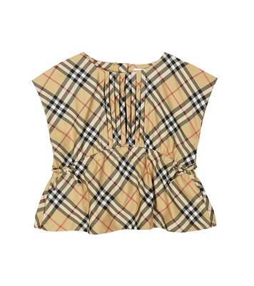 Burberry Check cotton-blend top | Burberry Kids