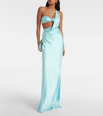 One-Shoulder-Robe aus Seide | The Sei