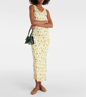 Carla raffia and leather ballet flats | Gianvito Rossi