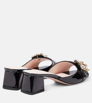 Verzierte Pantoletten BikivVv aus Lackleder | Roger Vivier