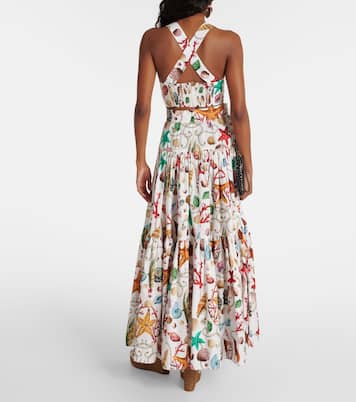 Bedrucktes Cropped-Top Capri aus Baumwolle | Dolce&Gabbana