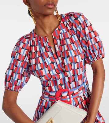 Abito midi Lindy in misto cotone | Diane von Furstenberg