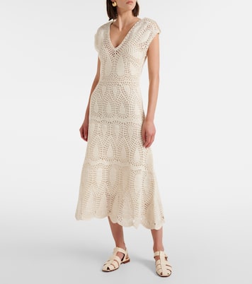 Abito lungo Waldman in crochet di lana e cashmere | Gabriela Hearst