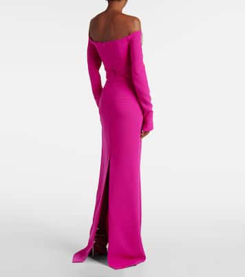 Robe longue Meline à encolure bardot | Costarellos