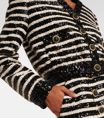 Sequined striped jacket | Balmain