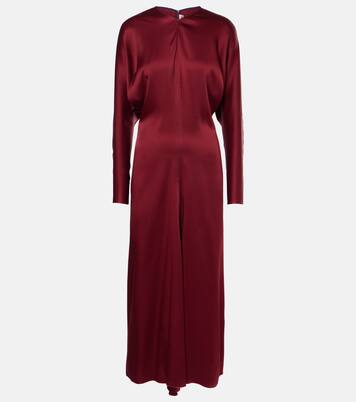 Robe midi en crêpe de satin | Victoria Beckham