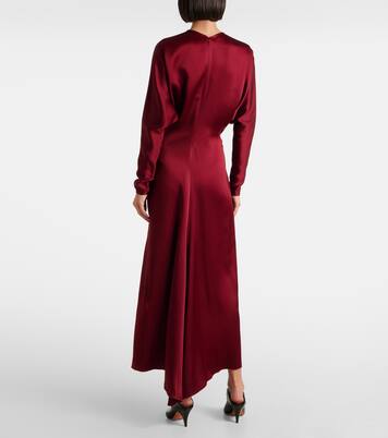 Robe midi en crêpe de satin | Victoria Beckham