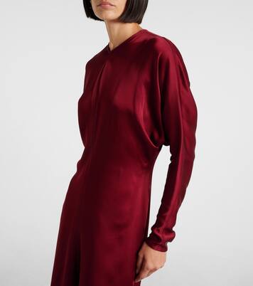 Robe midi en crêpe de satin | Victoria Beckham