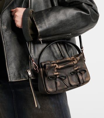 Micro bow-detail leather shoulder bag | Acne Studios