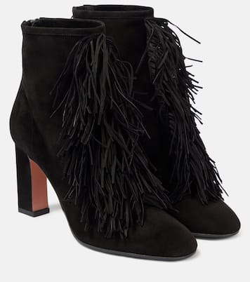 Gytane 85 suede ankle boots | Aquazzura