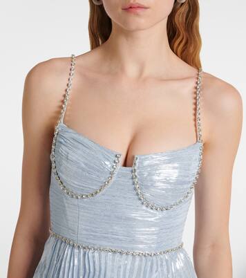 Robe longue en soie mélangée | Self-Portrait