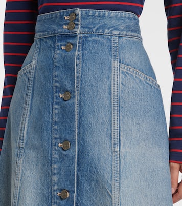 Falda midi en denim | Valentino