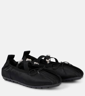 Ballerines en satin à ornements | Simone Rocha