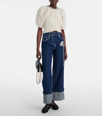 Ballerines en satin à ornements | Simone Rocha