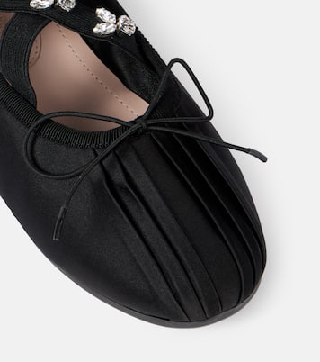 Ballerines en satin à ornements | Simone Rocha