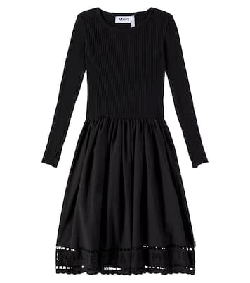 Cibelle cotton-blend jersey and cotton poplin dress | Molo