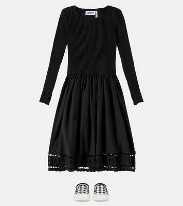 Cibelle cotton-blend jersey and cotton poplin dress | Molo