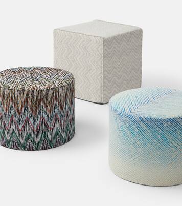 Columbia Zigzag jacquard pouf | Missoni
