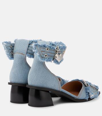 Escarpins Feminine Buckle en jean | Ganni