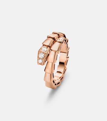 Bague Serpenti Viper en or rose 18 ct et diamants | Bvlgari
