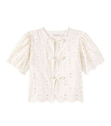 Creta embroidered cotton-blend blouse | The New Society