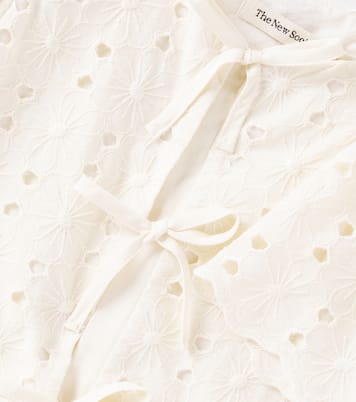 Creta embroidered cotton-blend blouse | The New Society