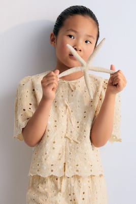 Creta embroidered cotton-blend blouse | The New Society