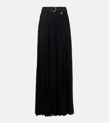 Falda larga plisada en mezcla de algodón | Burberry
