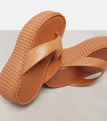 Nama 80 leather platform thong sandals | Chloé