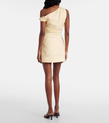 Iris one-shoulder linen minidress | SIR