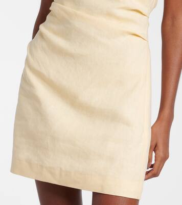 Iris one-shoulder linen minidress | SIR