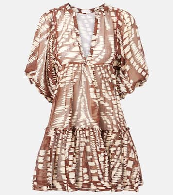 Robe Aria imprimée en coton | Poupette St Barth