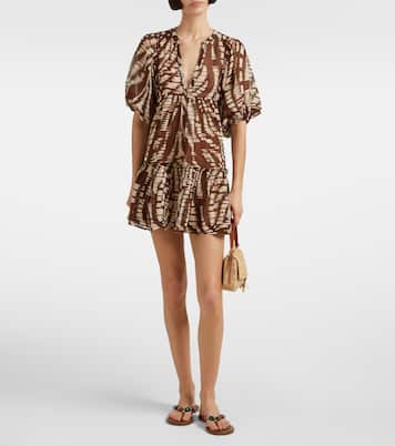 Robe Aria imprimée en coton | Poupette St Barth