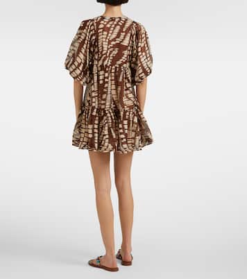 Robe Aria imprimée en coton | Poupette St Barth