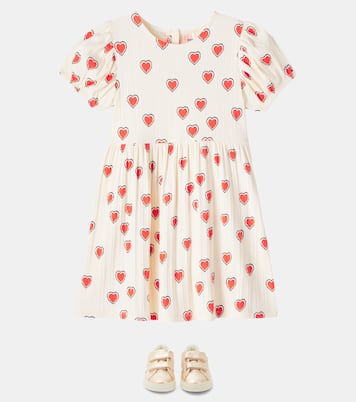 Ribbed-knit cotton-blend dress | Mini Rodini