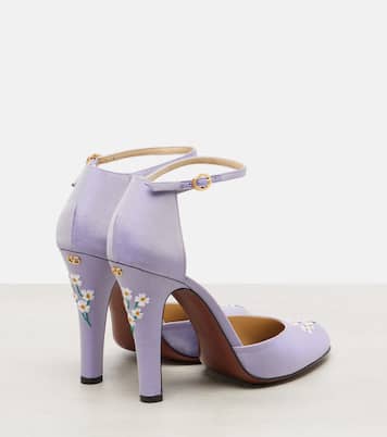 Pumps Hi Dolly 105 in raso con ricamo | Valentino Garavani