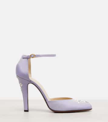 Pumps Hi Dolly 105 in raso con ricamo | Valentino Garavani