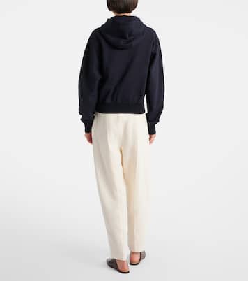 Viera cotton, silk, and cashmere fleece hoodie | Loro Piana