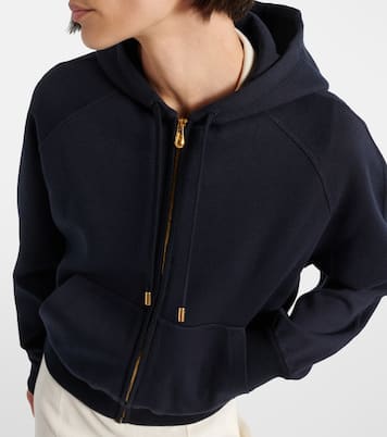 Viera cotton, silk, and cashmere fleece hoodie | Loro Piana